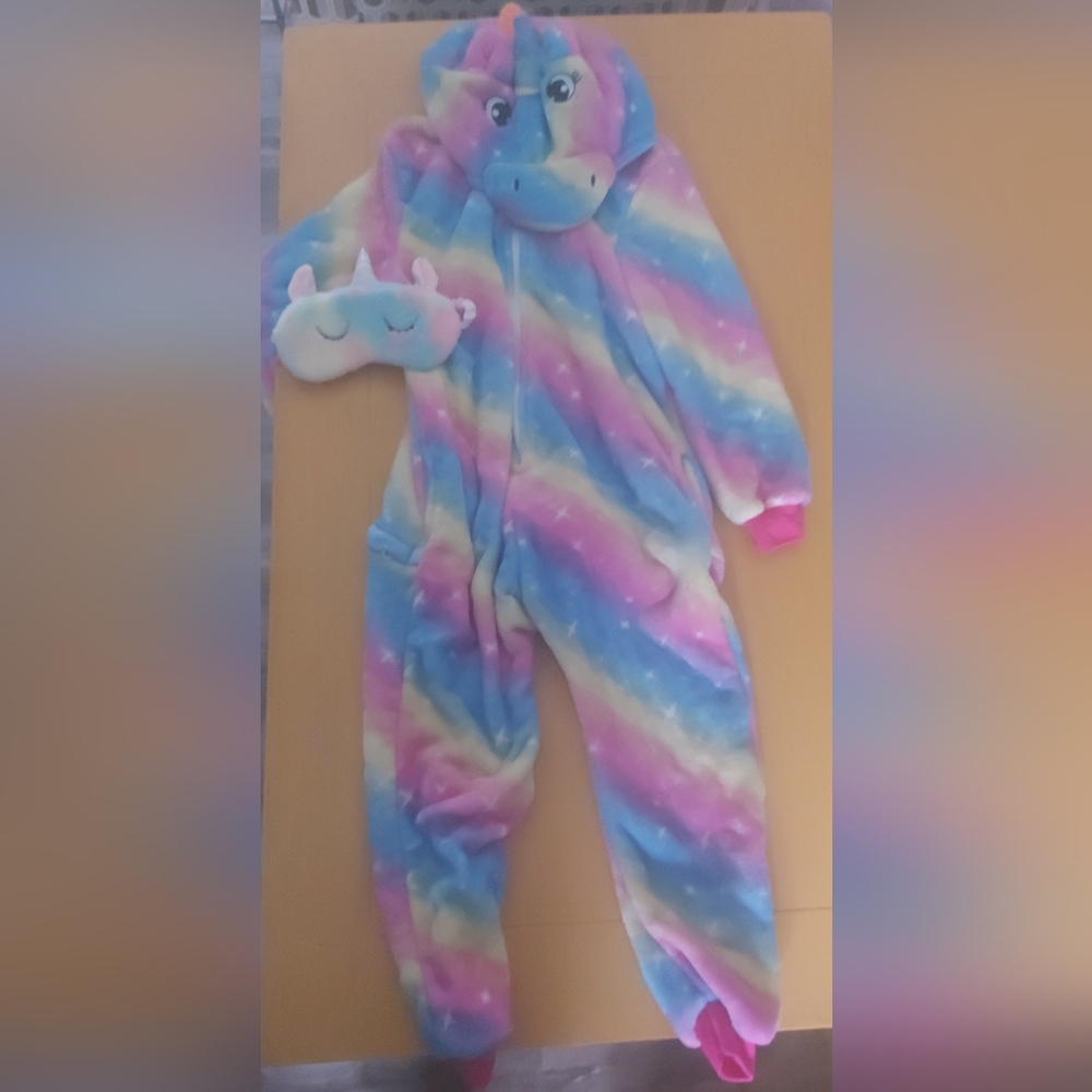 **3 Listings $30**  Colorful Unicorn Kids Footed Pajama